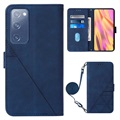 Séria liniek Samsung Galaxy S20 Fe Wallet Case - Blue