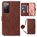 Séria liniek Samsung Galaxy S20 Fe Wallet Case - Brown