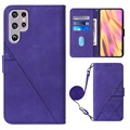 Séria liniek Samsung Galaxy S22 Ultra 5G Pase Wallet - Purple