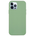 Tekutý silikónový obal na iPhone 14 Pro – Zelená