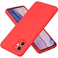 iPhone 11 Liquid Silicone Puzdro - Červená
