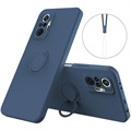 Xiaomi Redmi Poznámka 10 Pro Liquid Silikone Case s držiakom krúžku