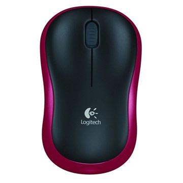 Logitech M185 Bezdrôtová myš - červená