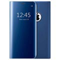 iPhone 7/8/SE (2020)/SE (2022) Luxusné zrkadlové flip puzdro - modrá