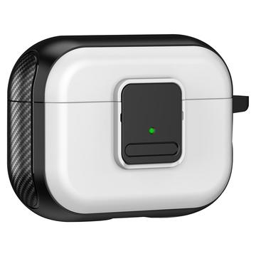 Magnetické puzdro pre Apple AirPods Pro , dizajn s prackou Bluetooth kryt slúchadiel TPU s karabínou