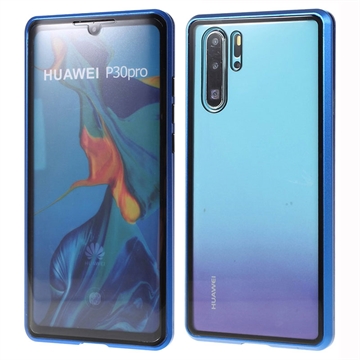 Magnetické Puzdro na Huawei P30 Pro s Tvrdeným Sklom