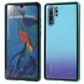 Magnetické Puzdro na Huawei P30 Pro s Tvrdeným Sklom - Zelená