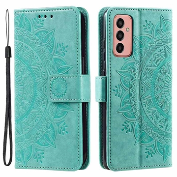 Samsung Galaxy A14/A14 5G Séria Mandala Puzdro - Zelená