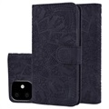 Mandala Series iPhone 11 peňaženka s stojanom - čierna