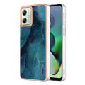 Motorola Moto G54 Marble Pattern Electroplated IMD TPU Case