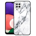 Mramorová séria Samsung Galaxy A22 4G Temperované sklo puzdro