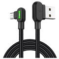 McDodo Night Elfovia 90 -stupňový kábel microUSB - 1,8 m - Titanium Black