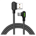 McDodo Night Elfovia 90 -stupňový kábel USB -C - 1,8 m - Titanium Black