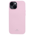 iPhone 15 Plus Mercury Goospery Glitter TPU Puzdro - Ružová