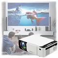 Mini prenosný projektor LED Full HD T5 (Otvorený box vyhovuje) - biely