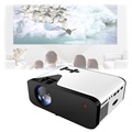 Mini prenosný projektor HD LED s diaľkovým ovládaním - 1080p - biela