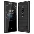 Mofi uhlíkové vlákno Sony Xperia XZ2 Premium TPU Case - Black