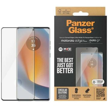 Ochrana obrazovky z tvrdeného skla Motorola Edge 50 Fusion/Moto G85 PanzerGlass Ultra-Wide Fit EasyAligner - Čierny okraj