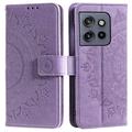 Motorola Edge 50 Neo Séria Mandala Puzdro - Fialová