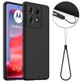 Tekuté silikónové puzdro na Motorola Edge 50 Pro – kompatibilné s MagSafe – Čierne
