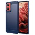 Motorola Moto G35 Puzdro z Brúseného TPU - Uhlíkové Vlákno