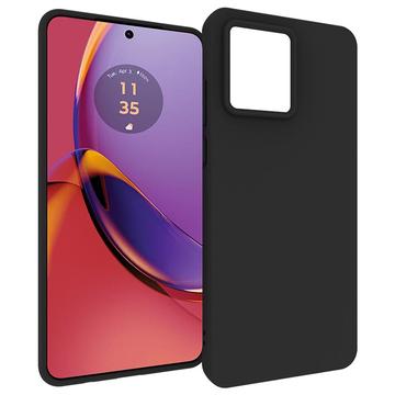 Motorola Moto G84 Matné Puzdro TPU Proti Odtlačkom Prstov - Čierne