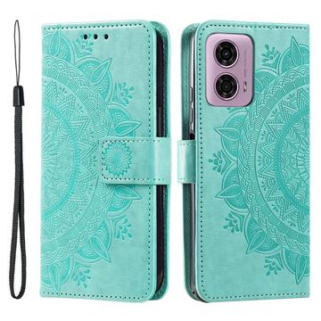 Motorola Moto G85/S50 Neo Séria Mandala Puzdro - Zelená