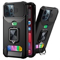 Multifunkčný 4-v-1 iPhone 12 Pro Max Hybrid Case-Black