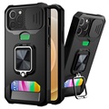 Multifunkčný 4-v-1 iPhone 12/12 Pro Hybrid Case-Black