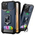 Multifunkčný 4-v-1 iPhone 12/12 Pro Hybrid Case-Navy Blue