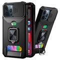 Multifunkčný 4-v-1 iPhone 13 Pro Max Hybrid Case-Black