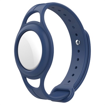 Mutural Apple Airtag Kids Silikone Wristband - modrá