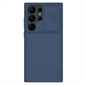 Nillkin Camshield Silky Samsung Galaxy S23 Ultra 5G Silikónové Puzdro - Modrá