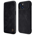 Flipové Puzdro iPhone 15 Plus Nillkin Qin Pro - Čierne