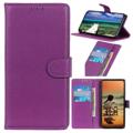 Nokia c21 plus puzdro na peňaženku s magnetickým uzavretím - fialová