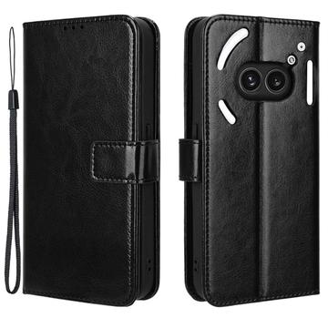 Nothing Phone (2a)/(2a) Plus peňaženka s magnetickým uzáverom - čierna