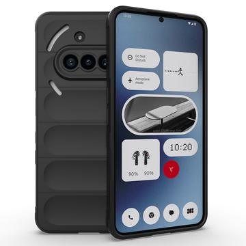 Nothing Phone (3a) Rugged TPU Puzdro - Čierne