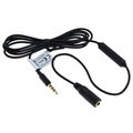 OTB 3,5 mm predlžovací kábel s mikrofónom - 125 cm - čierna