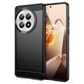 OnePlus 13 Puzdro z Brúseného TPU - Uhlíkové Vlákno - Čierne