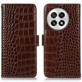 Crocodile Séria OnePlus 13 Kožené Puzdro na Peňaženku s RFID