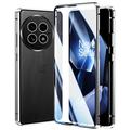 Magnetické Puzdro na OnePlus 13 s Tvrdeným Sklom - Strieborná