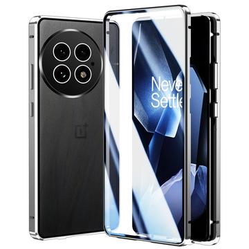 Magnetické Puzdro na OnePlus 13 s Tvrdeným Sklom - Strieborná