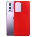 OnePlus 9 Gumberized Plast Case - červená