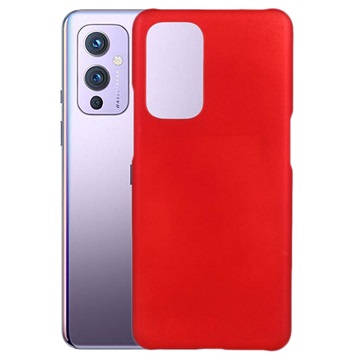 OnePlus 9 Gumberized Plast Case - červená