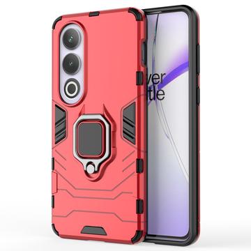 OnePlus Nord CE4/Ace 3V Hybrid Case s Držiakom Prsteňa - Červená