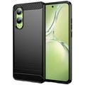 OnePlus Nord CE4 Lite/Oppo K12x Puzdro z Brúseného TPU - Uhlíkové Vlákno