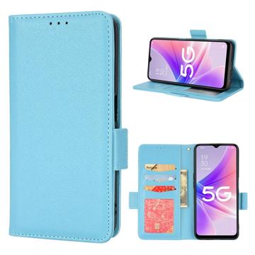 OnePlus Nord N300 Peňaženkové Puzdro s Magnetickým Uzáverom - Svetlo Modrá