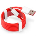 Kábel OnePlus USB -C - červená / biela