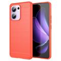 Oppo Reno13 F Puzdro z Brúseného TPU - Uhlíkové Vlákno