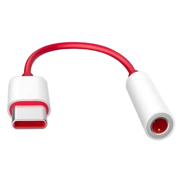 OnePlus USB -C / 3,5 mm káblový adaptér - Hromadná - červená / biela